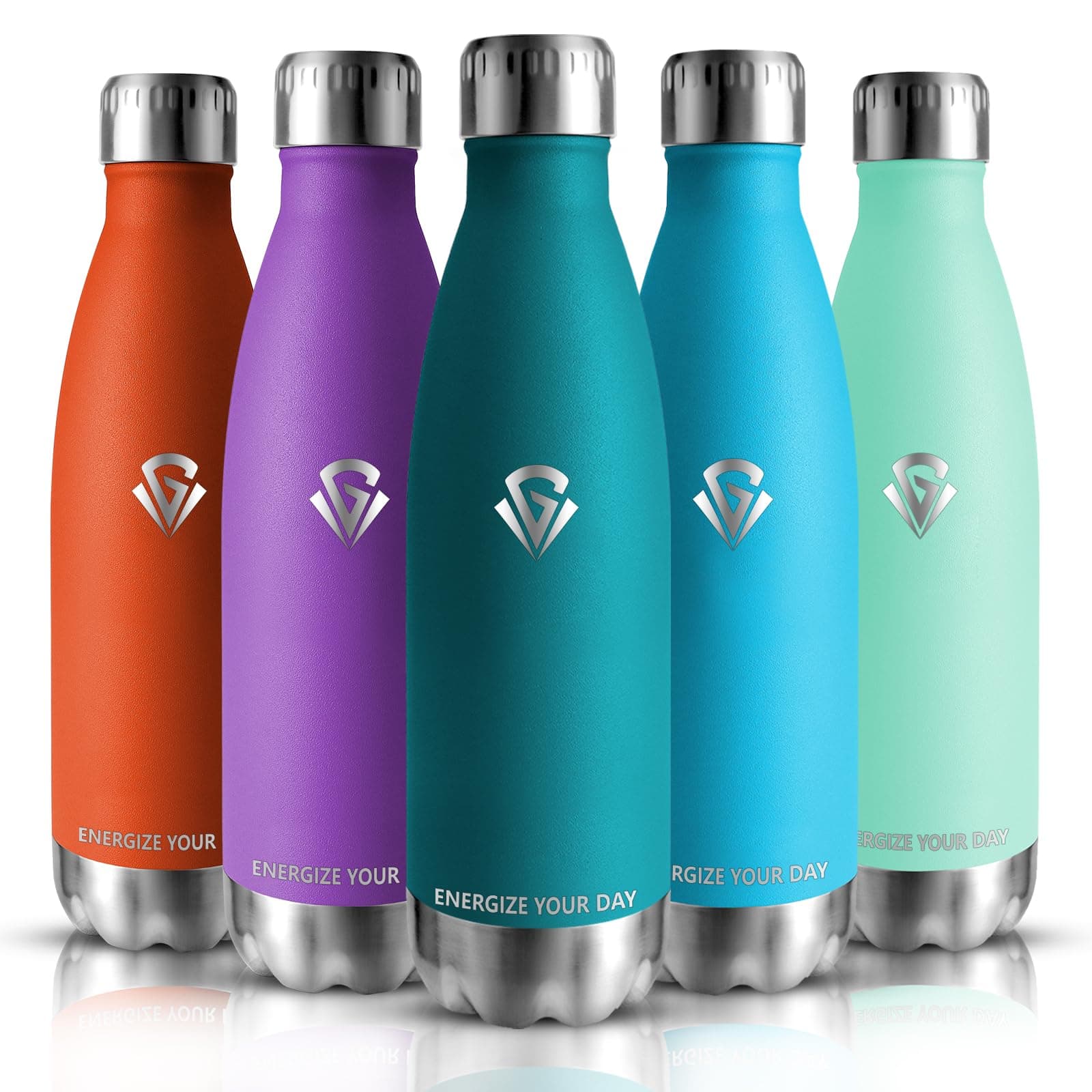 Gourde Isotherme Grsta 500ml pour Enfant et Sport - Bouteille Inox Reutilisable - Bouteille d'Eaupour Sport, École et Gy