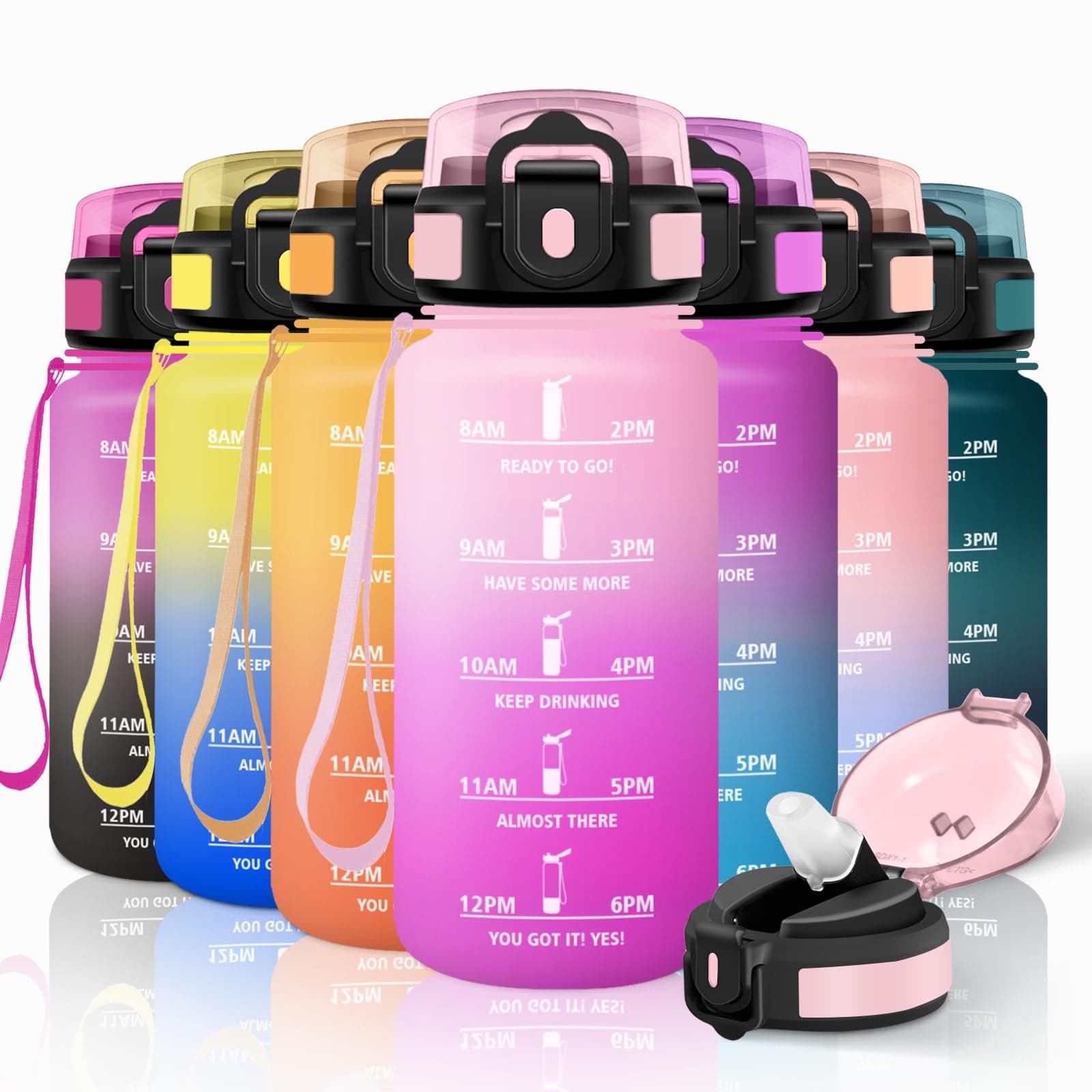 Motswedi Gourde Sport Réutilisable Roseclair et Rouge pour Enfant et Adulte Fitness et Randonnée