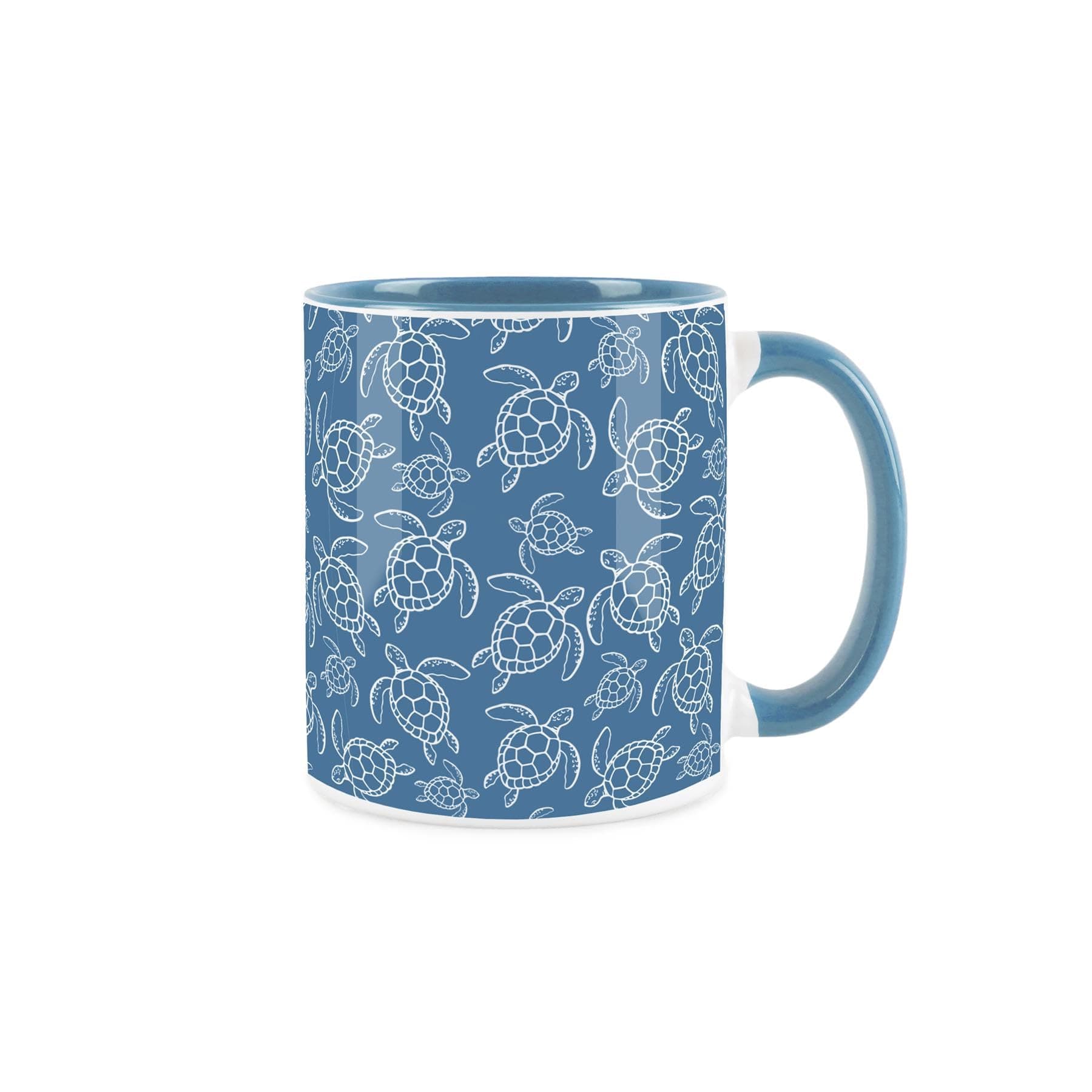 Mug en Céramique Thermique – Tasse Marine Bleu Claire pour Café/Thé – Tasse Nautique Résistante
