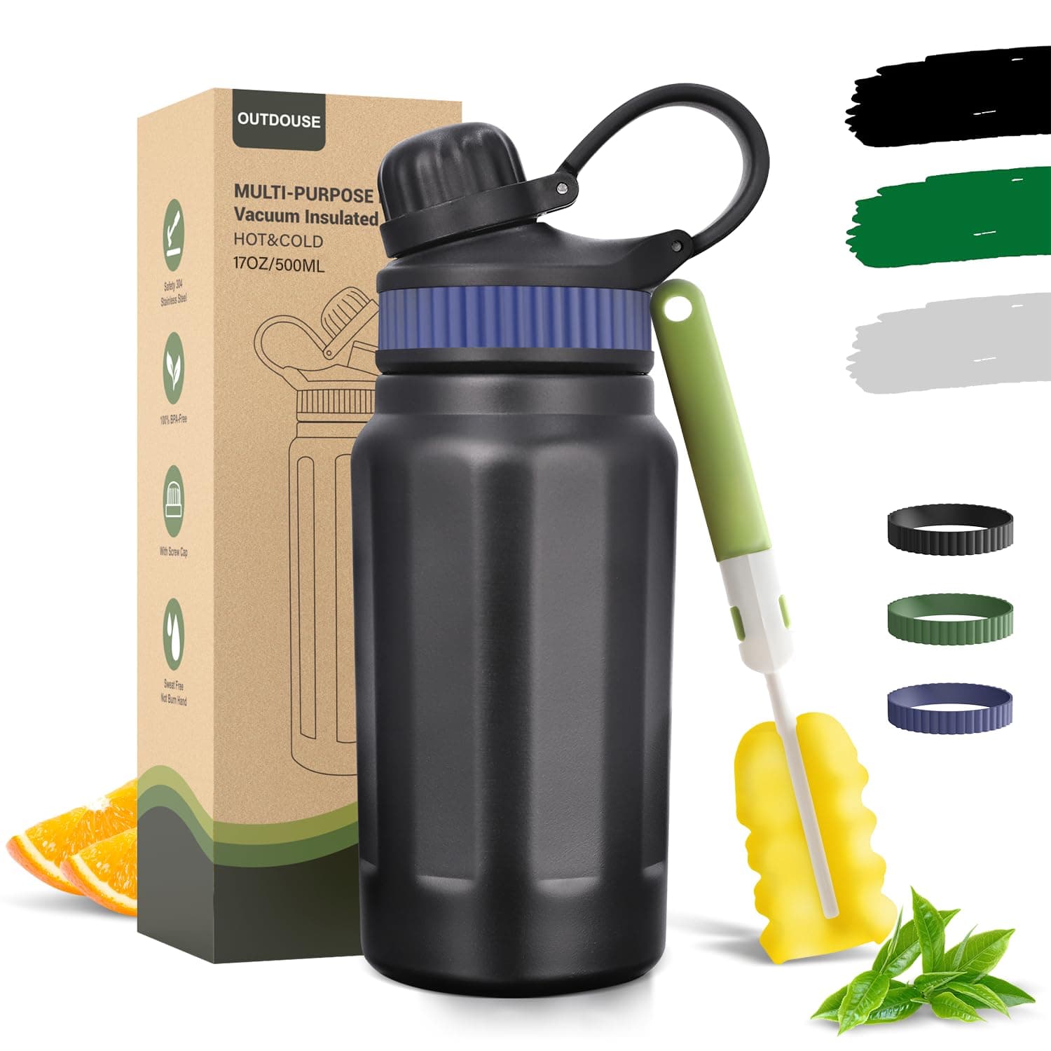 Bouteille Isotherme Gourde Inox 500ML Voyage Gym École Sans BPA