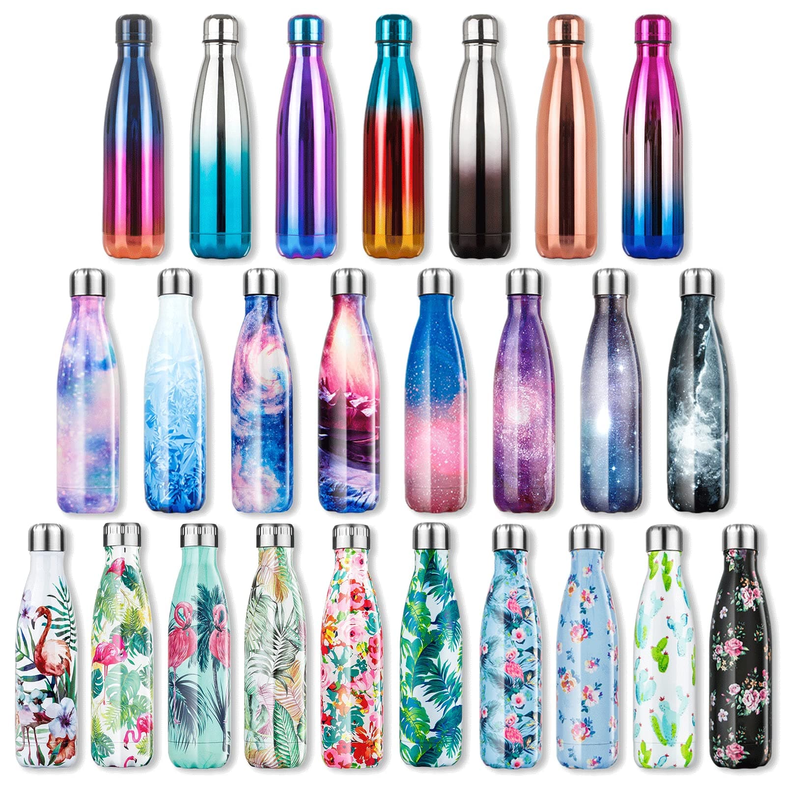 Lalafancy Bouteille d'eau en Acier Inoxydable Sans BPA pour Outdoor & Travail - Thermos Double Paroi 24h Froid & 12h Cha